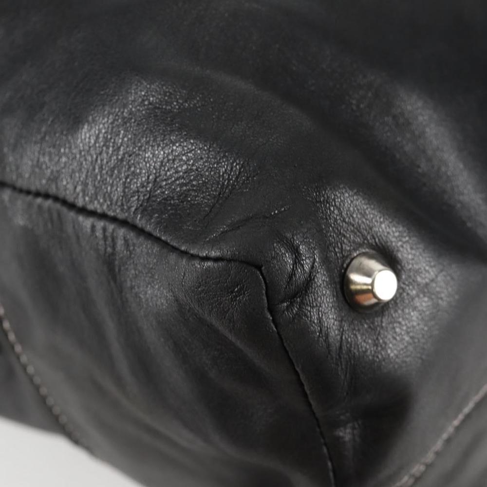 Chloe Hand Bag Leather Black Silver Auth SW1545V - Picture 15 of 16